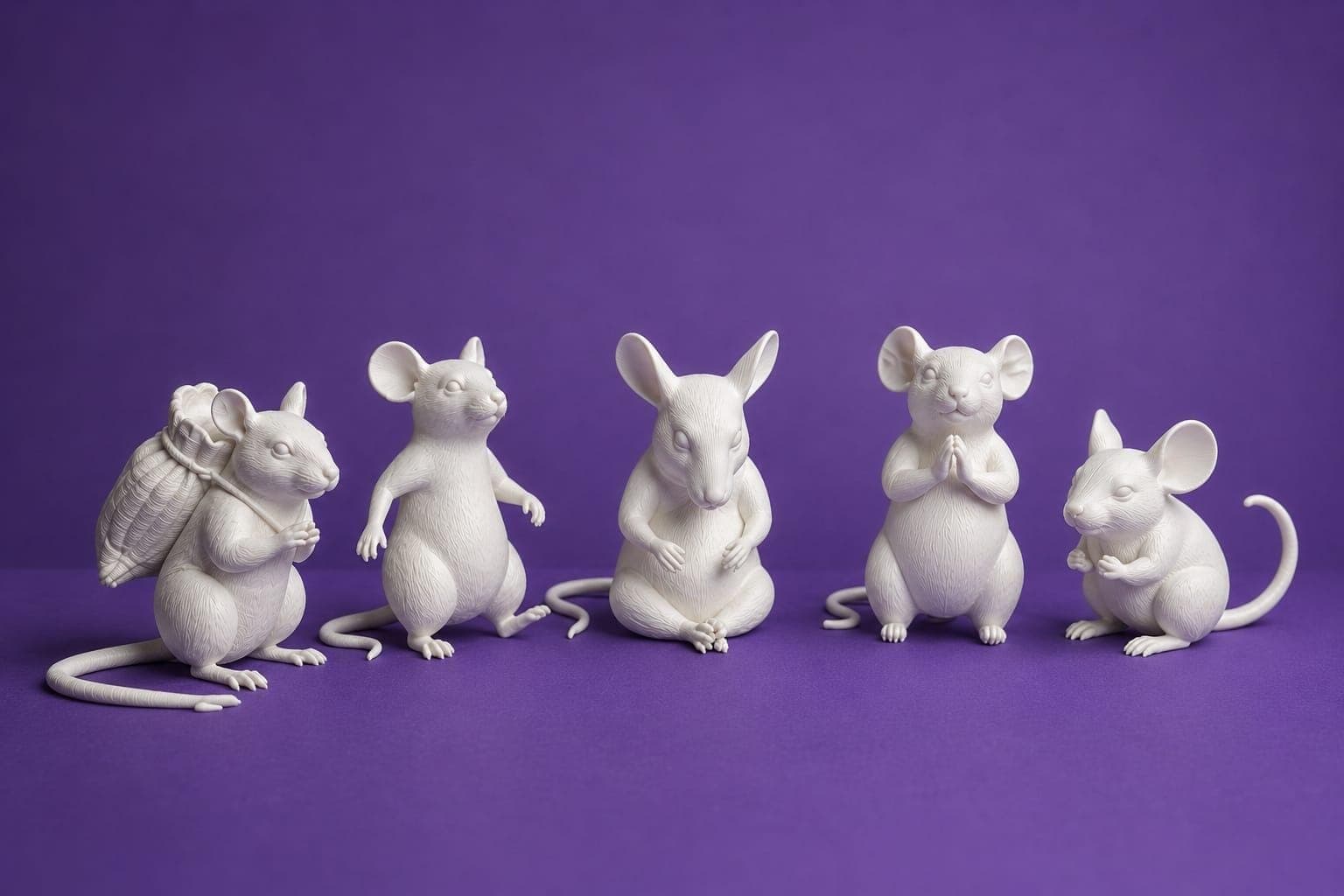 ๐ญ Mushak Fun Squad โ Set of 5 | 3 Inch